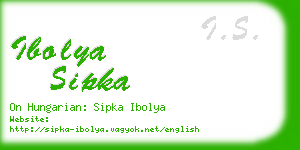 ibolya sipka business card